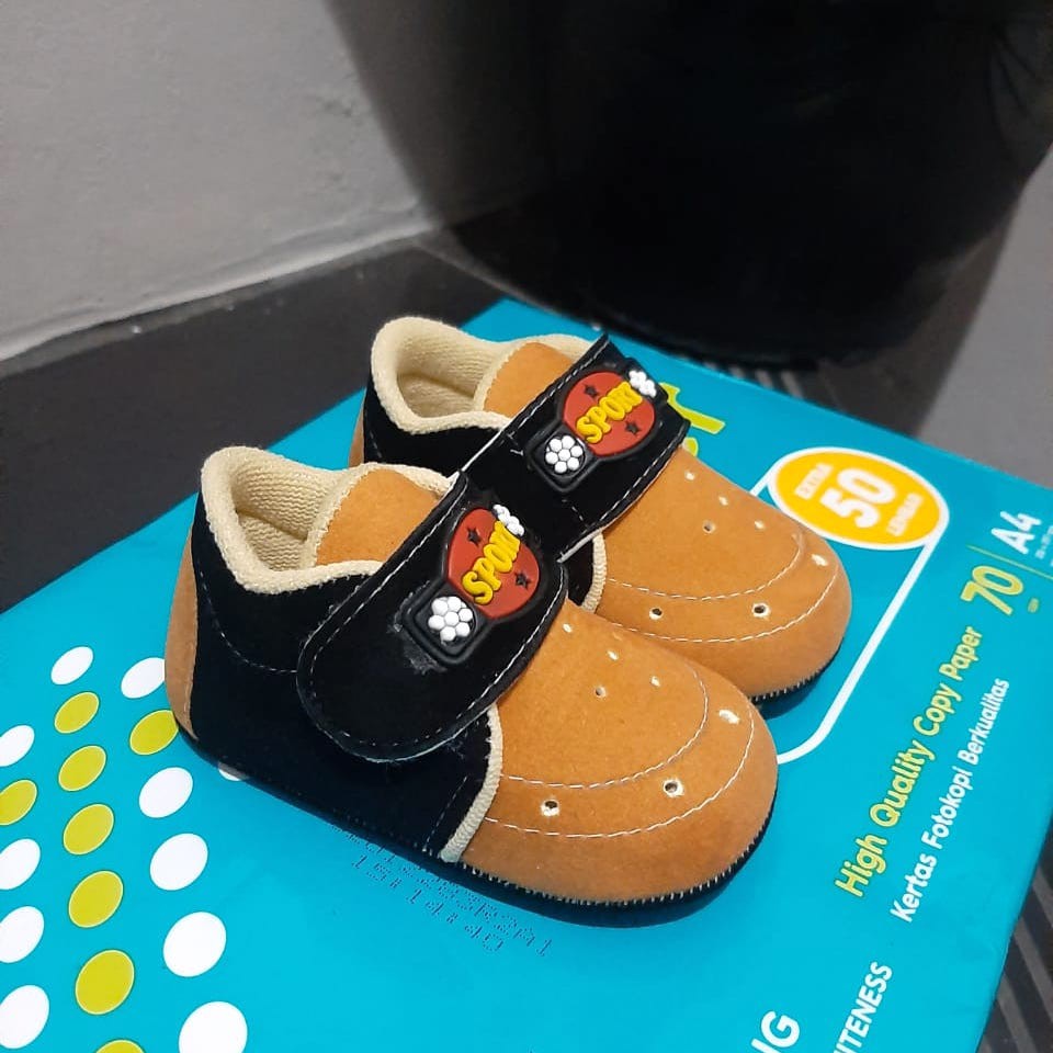 TOKOERS PRL01 Sepatu Bayi Prewalker anak 1 s/d 12 bulan - Motif Sport Lucu