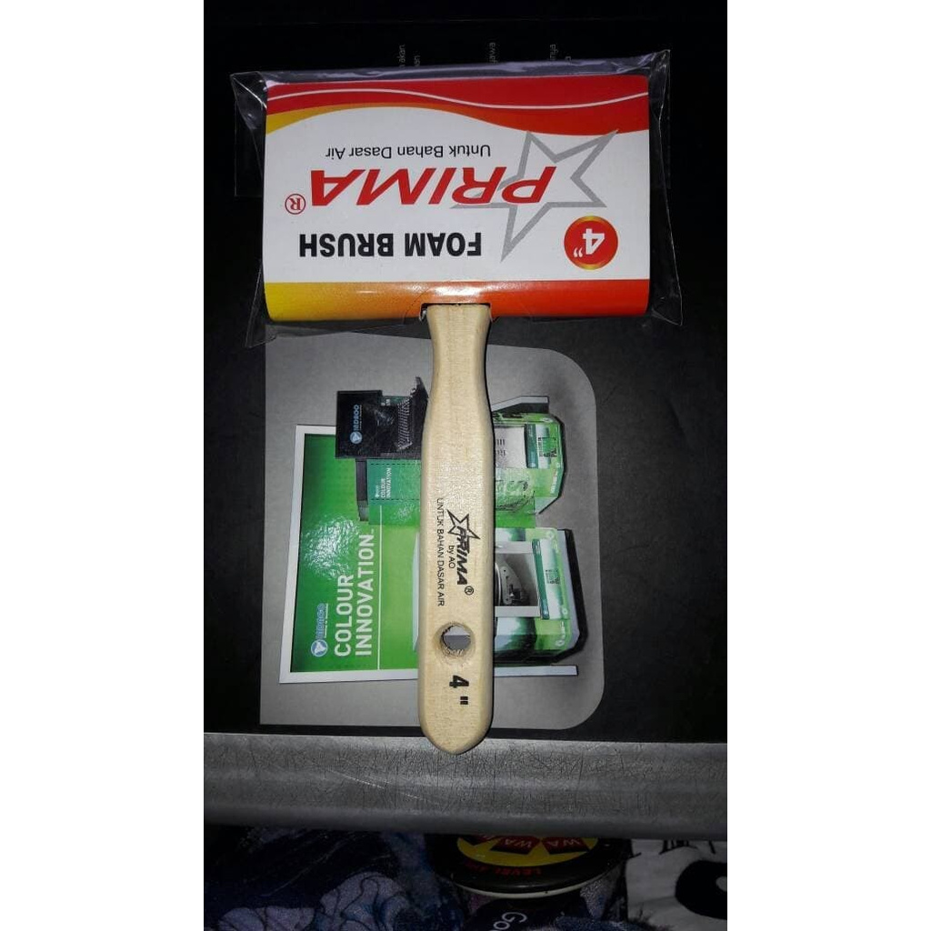 PERTUKANGAN CAT & PERLENGKAPAN KUAS SPON - FOAM BRUSH - UKURAN 4 INCH