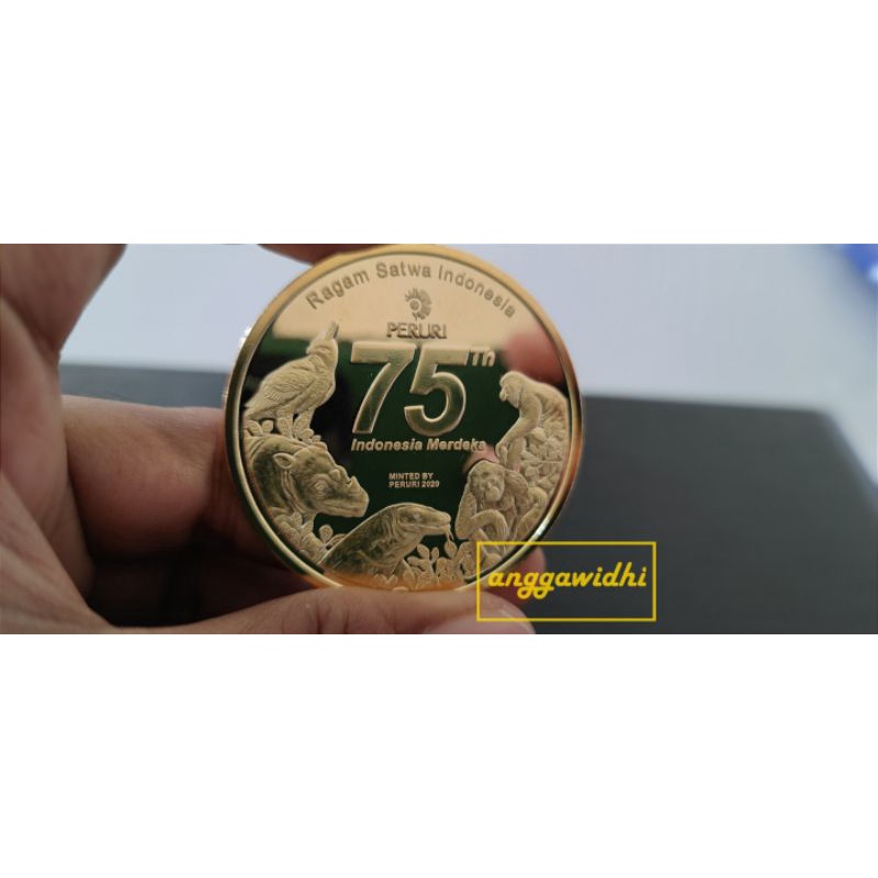 Koin Medali Peringatan 75 Tahun Kemerdekaan