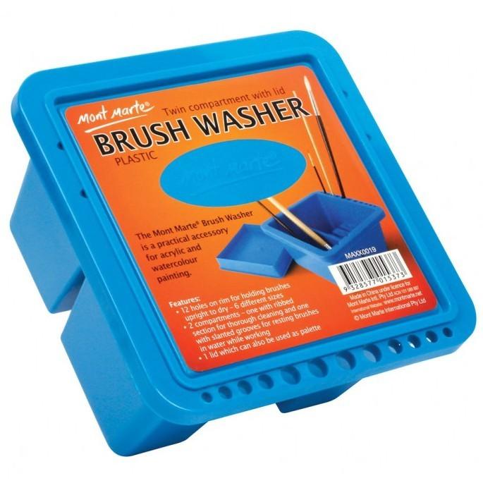 

SALE! MONT MARTE BRUSH WASHER TWIN COMPARTMENT SQUARE PLASTIC ALAT LUKIS MURAH TERLENGKAP AL3