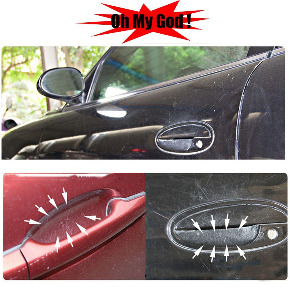 Suyo 8Pcs Handle Pintu Mobil Auto Universal Transparan Cover Pelindung Film