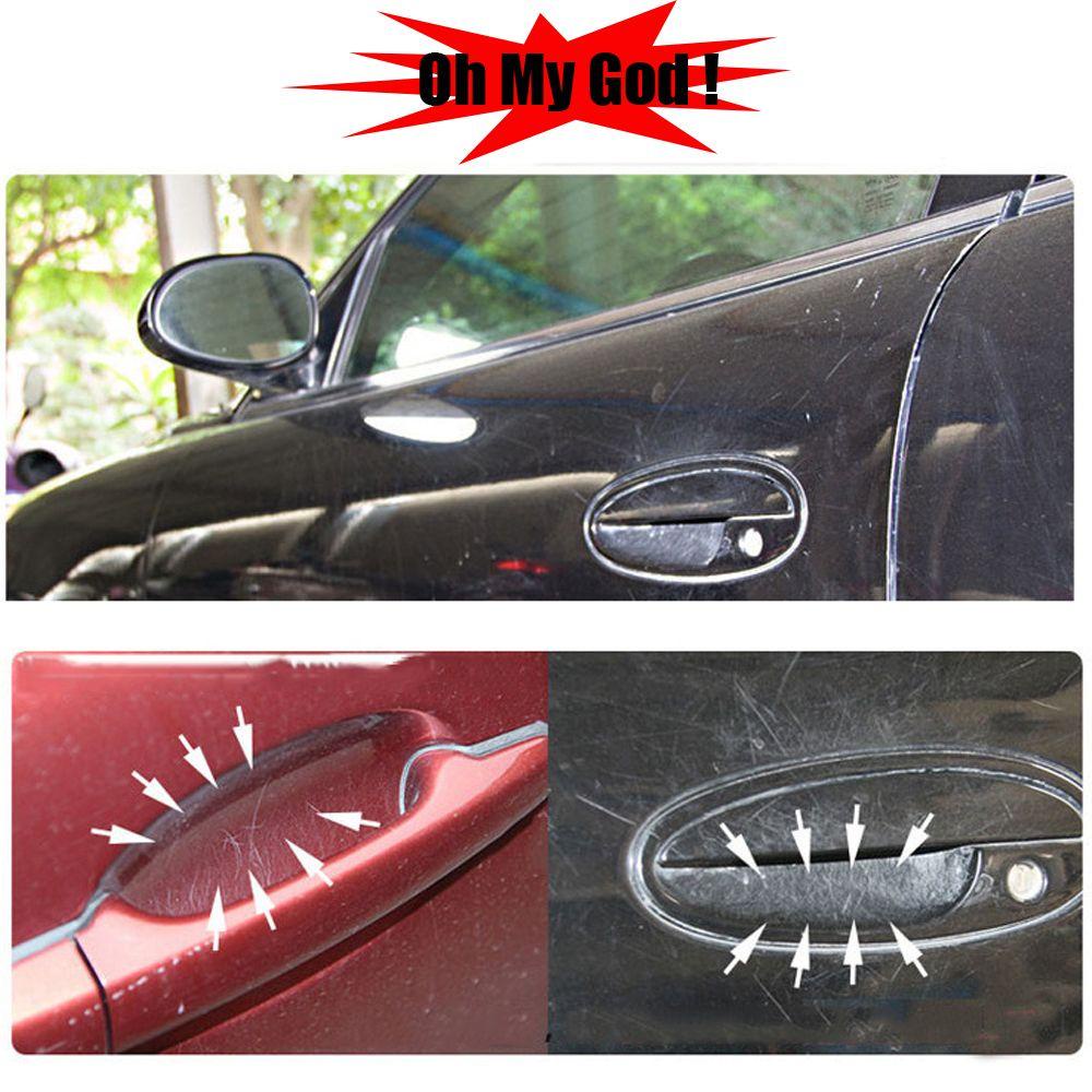 8pcs Handle Pintu Mobil Auto Universal Transparan Cover Pelindung Film