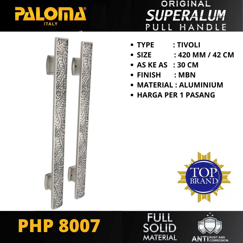 TARIKAN GAGANG HANDLE PINTU PULL HANDLE PALOMA 420 MM MBN  PHP 8007