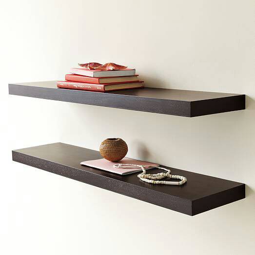 Rak Buku Dinding Minimalis Ukuran Besar Coklat