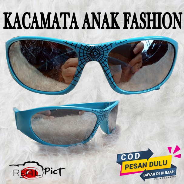 Kacamata Hitam anak Perempuan laki -laku lensa Silver Mirror Fashion Motif Spiderman Sunglasses kids