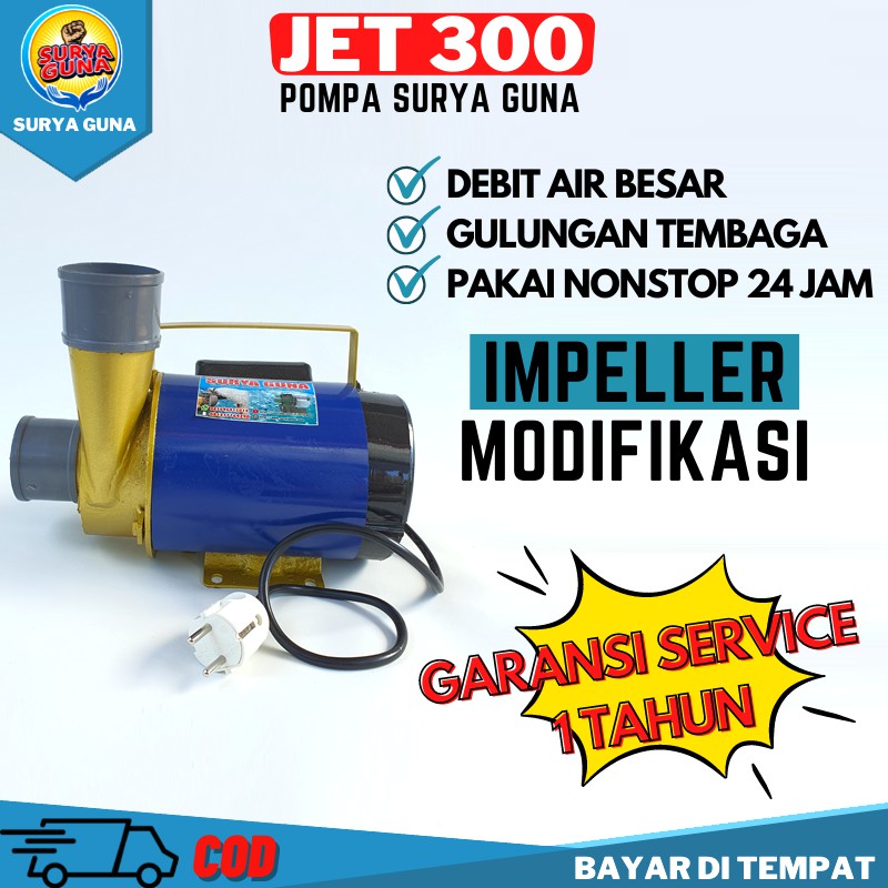 Surya guna pompa modifikasi nonstop JET 300 Pompa kolam koi FREE KLEP