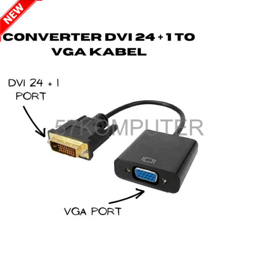 Konverter Converter DVI 24 + 1 Dual Link to VGA Aktif