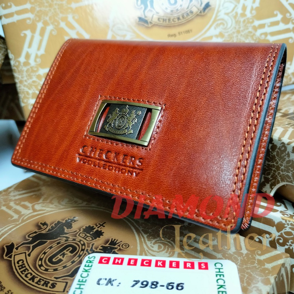 Checkers Dompet Kulit Impor Asli CK 66 Tempat Kartu