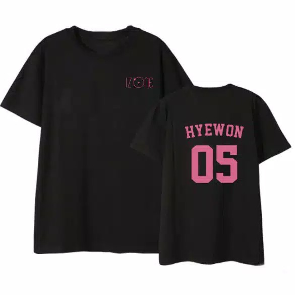 Kaos Tshirt KPOP KOREA MEMBER IZONE BISA REQUEST NAMA NOMOR