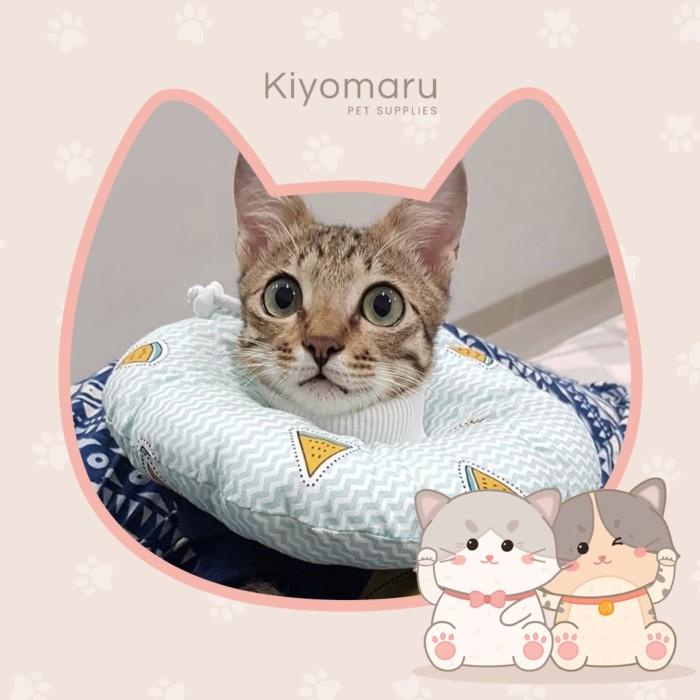 Catty | Pet Cone Bantal Donat Empuk Anjing Kucing Collar Pelindung Leher Soft - M Kekinian Terlaris