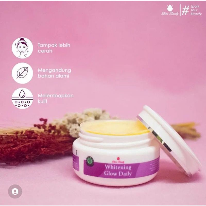 DINZ BEAUTY CREAM SIANG PEMUTIH WHITENING GLOW DAILY 12.5gr