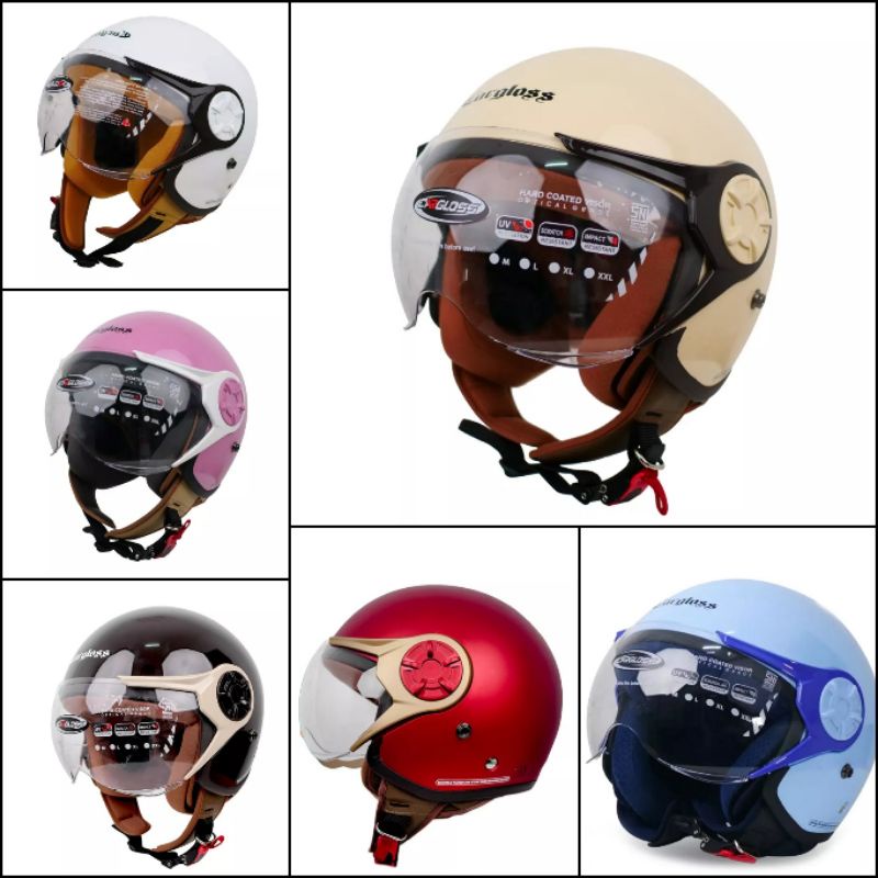 Ferkanada - Helm Cargloss YRH Hijab Retro Half Face Motor Original SNI