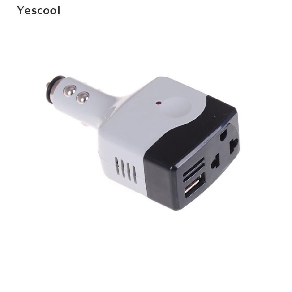 Yescool Adapter Konverter Charger Mobil DC 12V / 24V Ke AC 220V Power