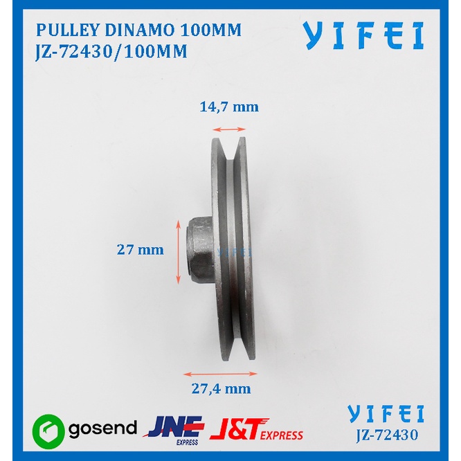 Pulley / Poli / Poly Dinamo Mesin Jahit 100MM YIFEI-72430/100MM