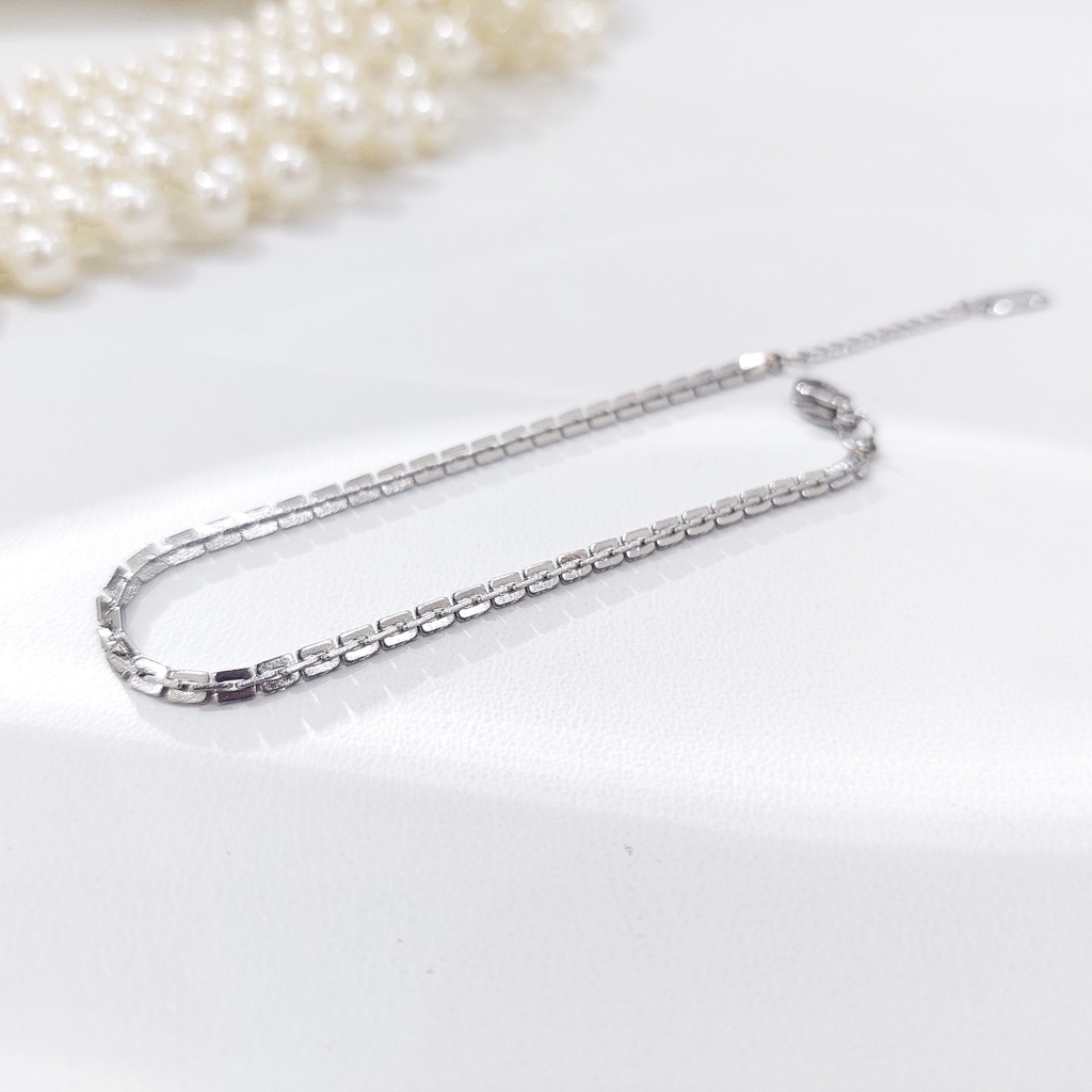 Gelang tangan rantai italy santa titanium - GTT 110 silver