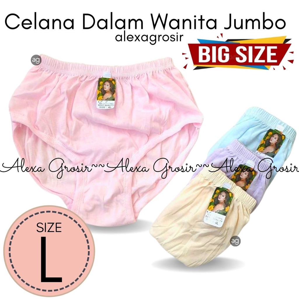 [ PREMIUM ] CELANA DALAM WANITA POLOS / CELANA DALAM WANITA KATUN LEMBUT MERK GAYATRI VIENNA MILLYA SIZE L