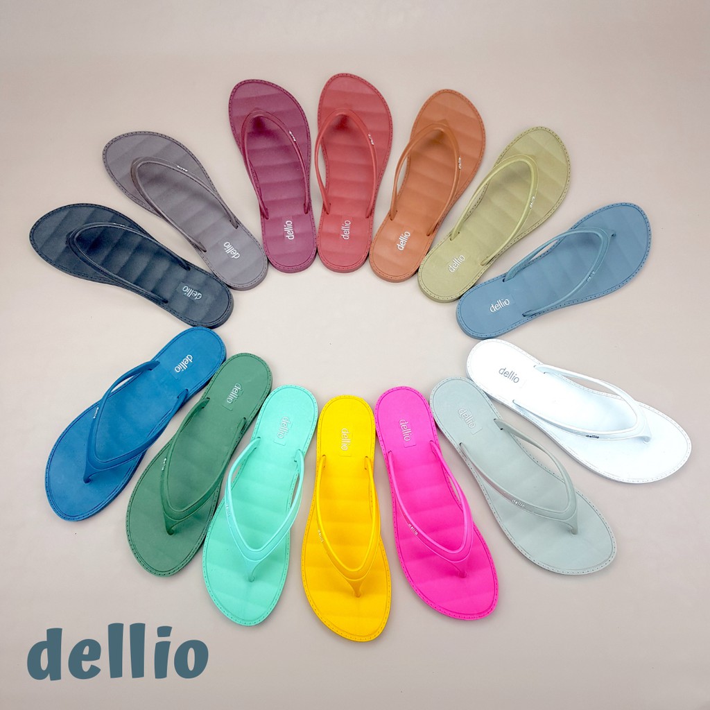 Jual Dellio Osaka Sandal Jepit Teplek Karet Polos Murah Flip Flop