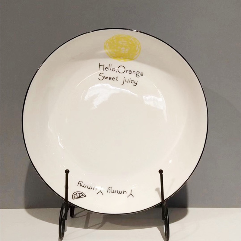 Piring Keramik Cantik Little Sun - 20cm-HELLO ORANGE