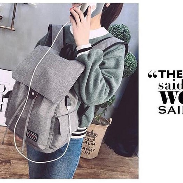 ❋Premium❋  Tas Ransel Cewek Pergi Kuliah Warna Cerah Light Soft Pink Gosh Tas NEW PRODUCT E8X7