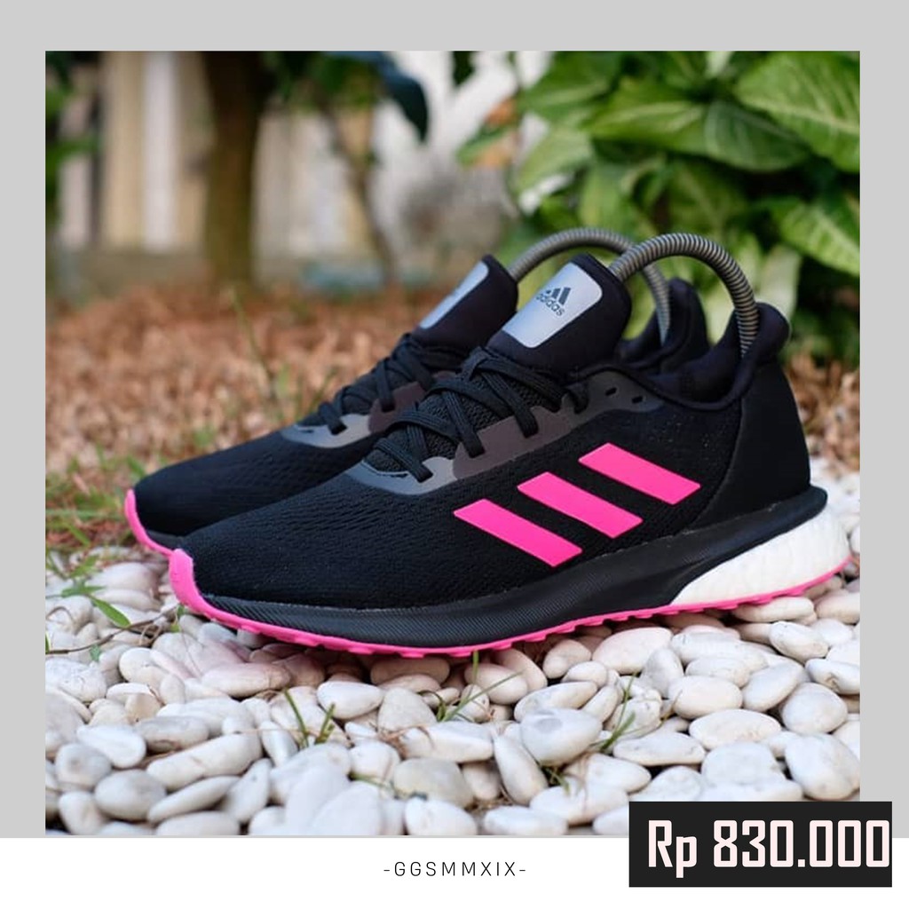 Sepatu Adidas Boost Original Black Pink BNIB | Adidas Boost Astrarun Black Pink Brand New In Box Ori