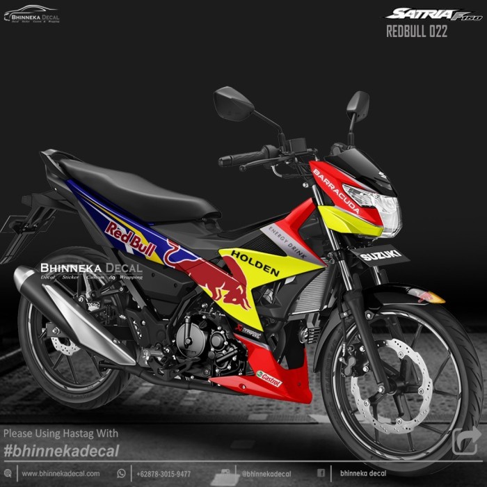 DECAL STICKER SUZUKI SATRIA FU DESAIN REDBULL-005