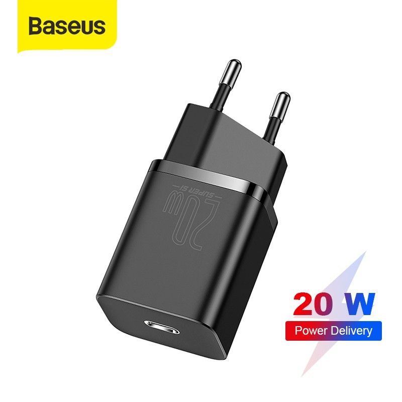 KEPALA CHARGER TYPE C PD BASEUS ORIGINAL QUICK CHARGER 20W IPHONE 12 ORIGINAL