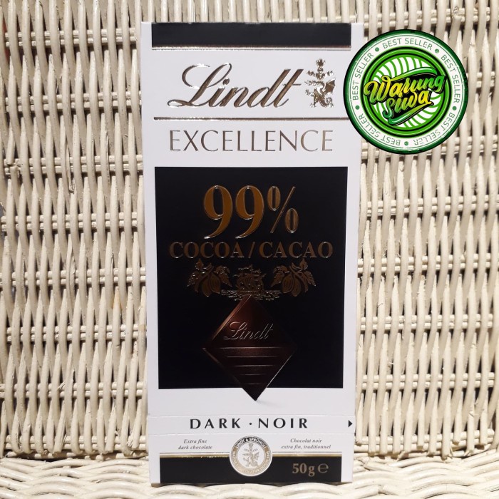 

lindt excellence 99% cocoa/cacao - dark noir 50 gram