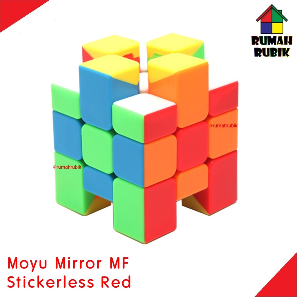 Rubik Mirror Moyu MF Asymmetric Stickerless Red