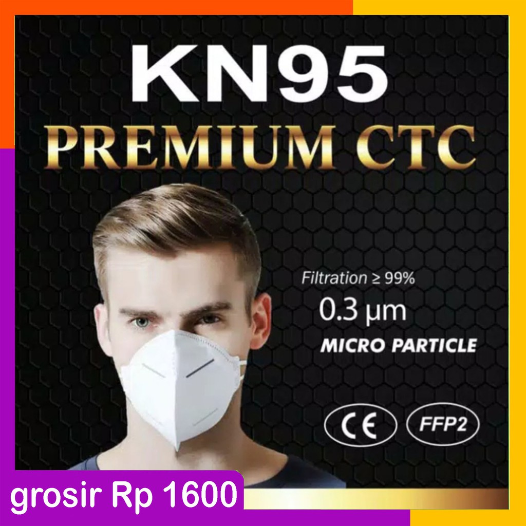 Masker KN95 Masker N95 Masker KN 95 Masker N 95 Masker Asli Bnpb- CTC - KAWAT LUAR KAWAT DALAM