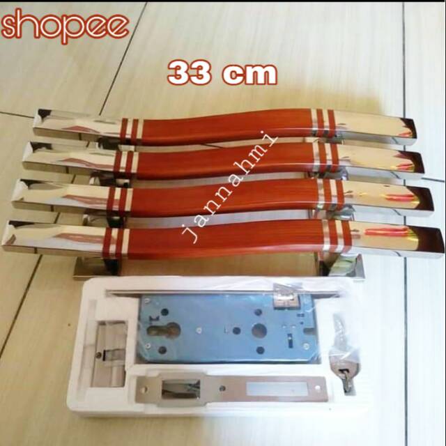 Set paket Handle pintu cobra 4pcs + 1 set kunci