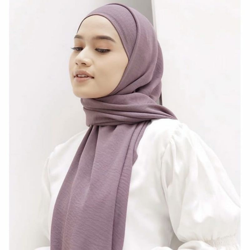 PASHMINA CRINKLE AIRFLOW COTTON SHAWL PREMIUM | PASMINA-Mauve