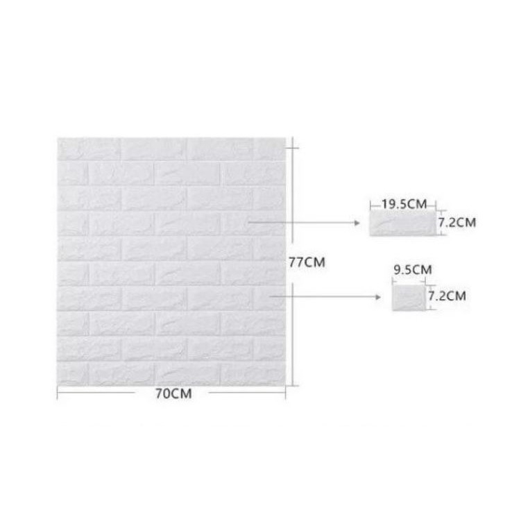 Wallpaper Foam Timbul Bata Brick Sticker HL010 4.7 ( 77 x 70CM ) BUKAN TIPIS 3D KimikoOfficial