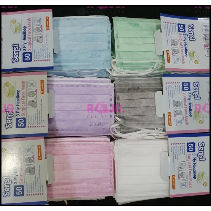 Masker Sensi Headloop Isi 50 Pcs (Hijab)