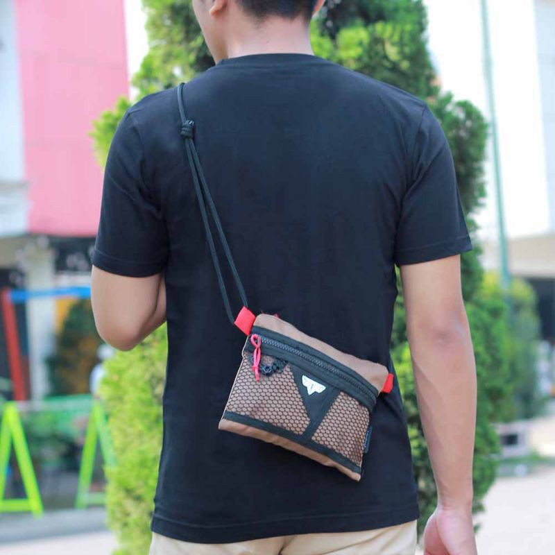 BOS - New Arrival Slingbag Sacoche Unisex Selempang Outdoor Tali Sumbu Cordura Minimalis Premium