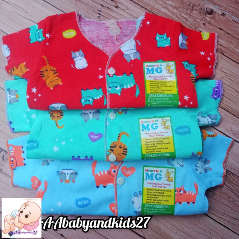 DAPAT 3PC!!!MOMS GIFT BAJU BAYI LENGAN PENDEK FULL PRINTING USIA NEWBORN 0-4BULAN SNI HIGHT QUALITY