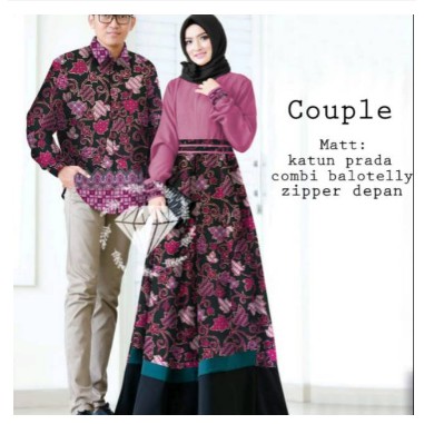 Batik Couple Original Setelan Syari Renda Modern Baju Kondangan