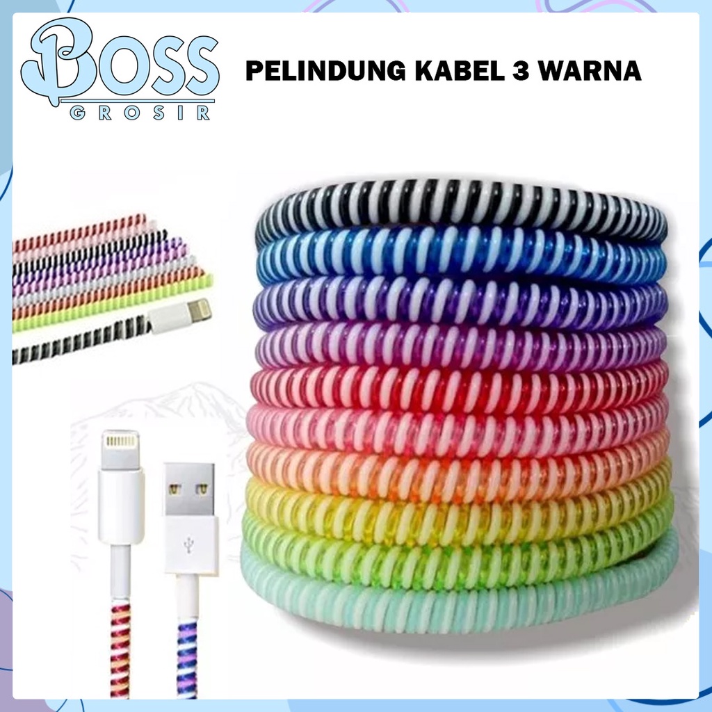 Jual Pelindung Kabel Cas Warna Spiral Cord Protector Warna