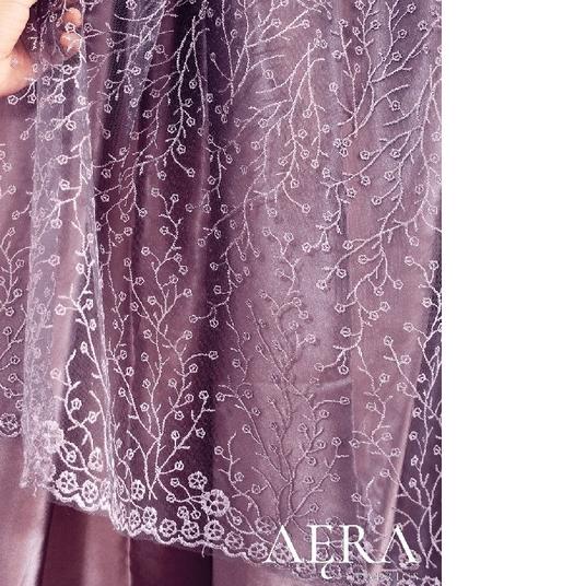 ❊ 1/2 meter Kain Brokat Tile Prancis warna MAUVE Bahan Kebaya Motif Akar Bunga Floral / Motif Sapto 