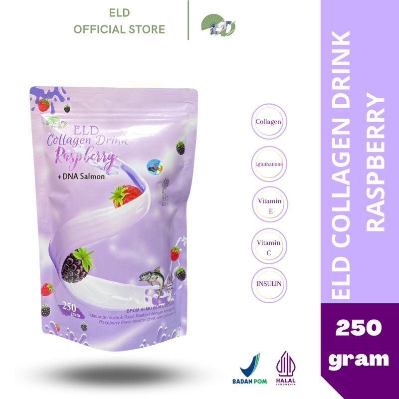 

ELD KOLAGEN DRINK RASA RASBERRY + DNA SALMON ISI 125 gram