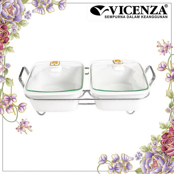 Tempat Saji - Double Food Warmer Vicenza W755 / Wadah Saji Penghangat Makanan