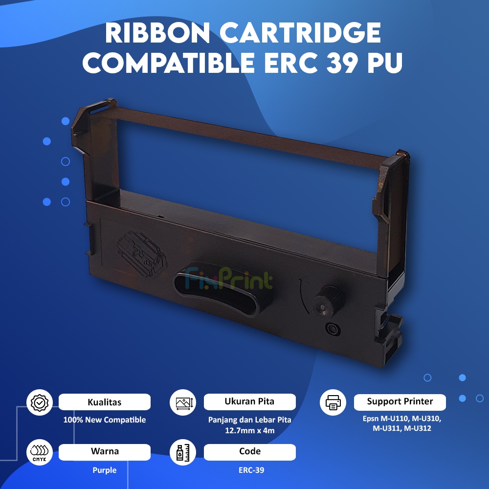 Compatible Ribbon Cartridge ERC39 Purple, Pita ERC-39P Printer Epsn M-U110 M-U310 M-U311 M-U312