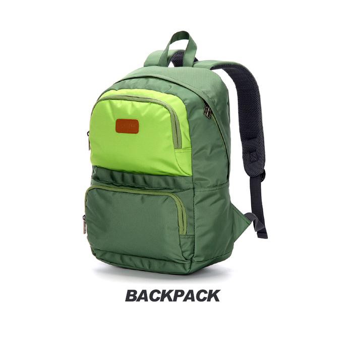 Barang Berkualitas Tas Ransel Fashion Wanita Pria Bag Backpack Import Sekolah SN2010K - Hijau BARANG