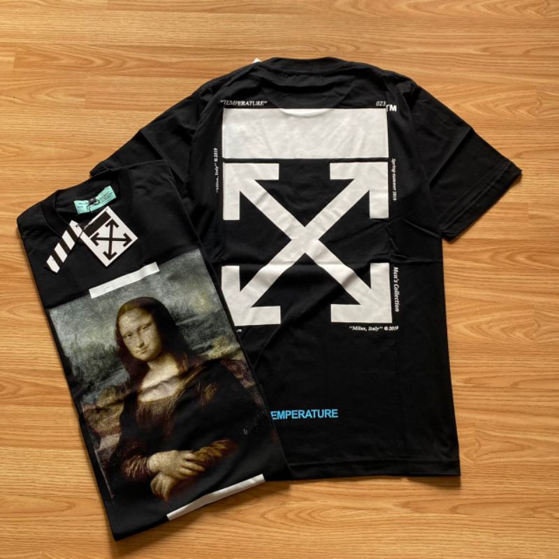TSHIRT KAOS OFF WHITE MONALISA ARROW TEMPERATURE