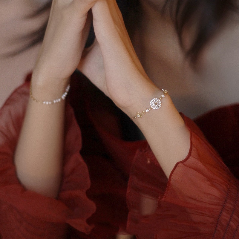 Coco Gelang Tangan Elastis Adjust Aksen Bintang Untuk Perhiasan Wanita