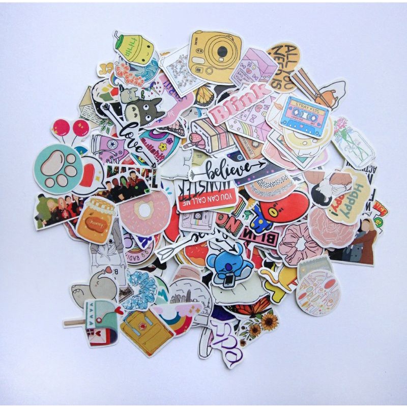 

Stiker Aesthetic Waterproof Transparan / Sticker Tumblr Anti Air Transparan