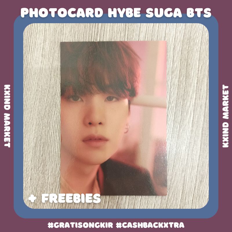 Photocard Hybe Insight Suga BTS / official PC BTS / PC yoongi