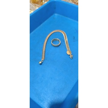 VIRAL gelang tangan wanita motif tikar rantai free cincin coin