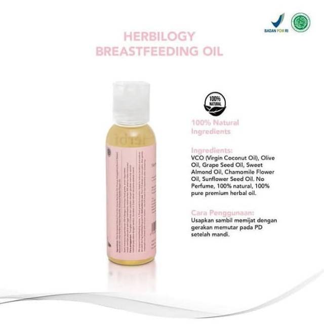 Asi Booster Herbilogy Breastfeeding Oil 100ml Pelancar Asi Shopee Indonesia