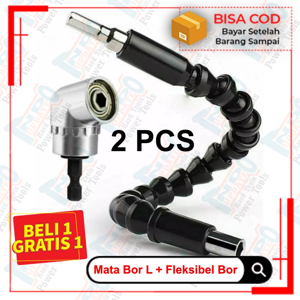Adaptor Bor Siku Ektensi Siku Fleksibel Extension Perpanjangan Bor L Flexible Screwdriver Adapter Bo