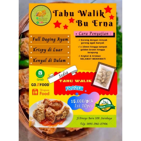 

tahu walik isi baso ayam BU ERNA